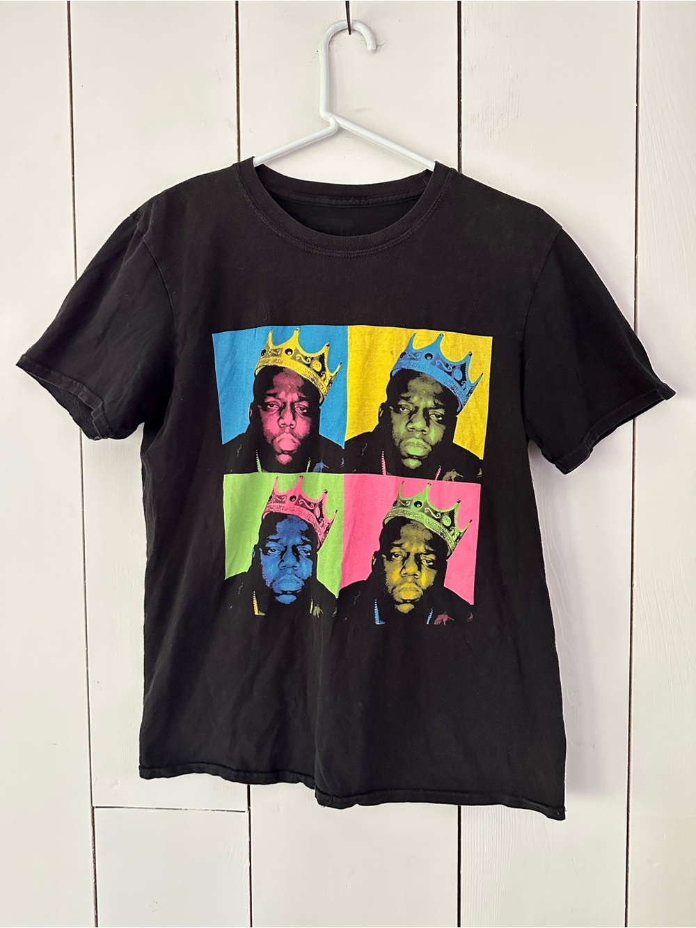 The Notorious B.I.G. Andy Warhol T-Shirt Sz M Black Multicolor